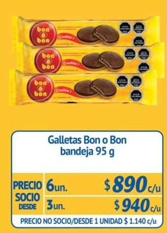 Alvi Galletas Bon o Bon bandeja 95 g x 6 un. oferta