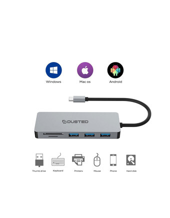 Claro Dusted hub usb-c 7 puertos usbx3 hdmi oferta