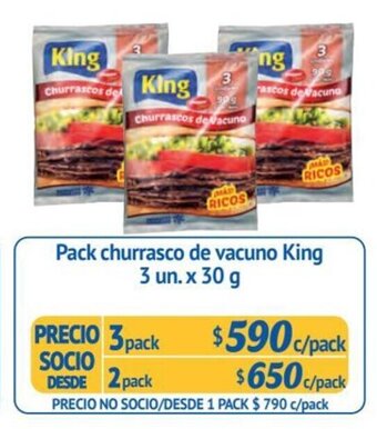 Alvi Pack churrasco de vacuno King 3 un. x 30 g x 3 pack oferta