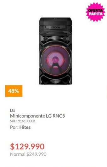 Hites LG Minicomponente RNC5 oferta
