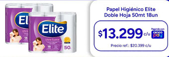 Jumbo Papel Higiénico Elite Doble Hoja 50mt 18un oferta