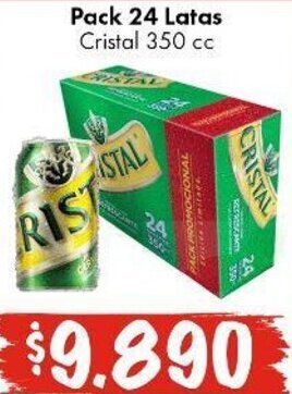 Super Bodega a Cuenta Pack 24 Latas Cristal 350cc oferta