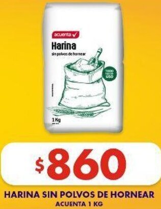 Super Bodega a Cuenta HARINA SIN POLVOS DE HORNEAR ACUENTA 1 KG oferta