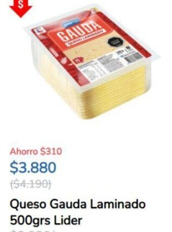 Super Bodega a Cuenta Queso Gauda Laminado 500grs Lider oferta