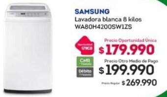 Tottus SAMSUNG Lavadora blanca 8 kilos oferta