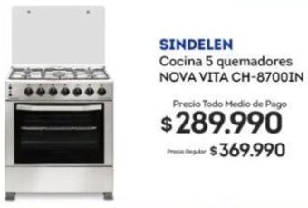 Tottus SINDELEN Cocina 5 quemadores NOVA VITA CH-8700IN oferta