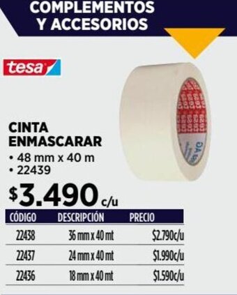 Construmart CINTA ENMASCARAR 48mm x 40m oferta