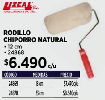 Construmart RODILLO CHIPORRO NATURAL 12cm oferta