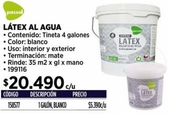Construmart LÁTEX AL AGUA Tineta 4 galones oferta