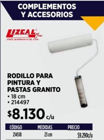 Construmart RODILLO PARA PINTURA Y PASTAS GRANITO 18cm oferta