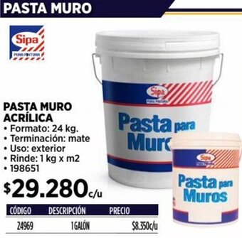 Construmart PASTA MURO ACRÍLICA 24 kg oferta
