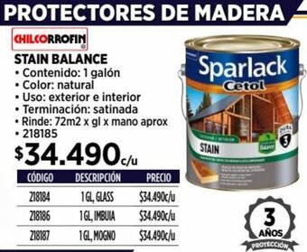 Construmart STAIN BALANCE 1 galón oferta