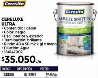 Construmart Ceresita CERELUXE ULTRA 1 galón oferta