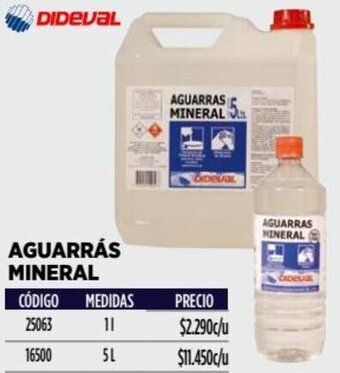 Construmart AGUARRÁS MINERAL 5L oferta