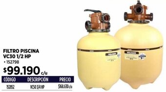 Construmart FILTRO PISCINA VC30 1/2 HP oferta