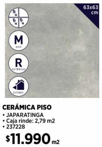 Construmart CERÁMICA PISO 63 x 63cm oferta