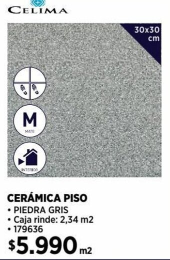 Construmart CELIMA CERÁMICA PISO 30x30cm oferta