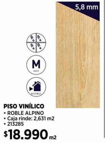 Construmart PISO VINÍLICO 5,8mm oferta
