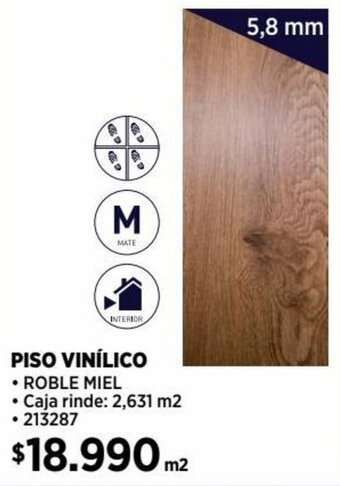 Construmart PISO VINÍLICO 5,8mm oferta