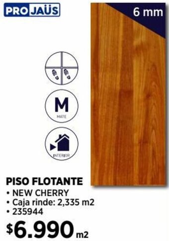 Construmart PISO FLOTANTE NEW CHERRY 6mm oferta