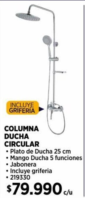 Construmart COLUMNA DUCHA CIRCULAR oferta