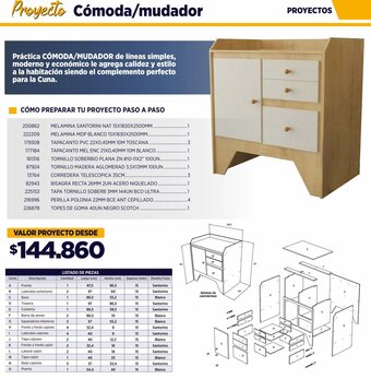 Construmart CÓMODA/MUDADOR oferta