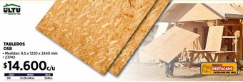 Construmart TABLEROS OSB 9,5 x 1220 x 2440mm oferta