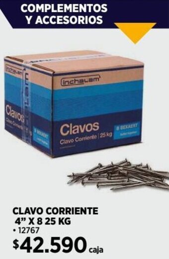 Construmart CLAVO CORRIENTE 4" X 8 25 KG oferta