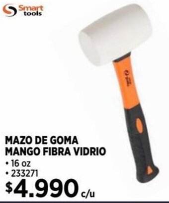 Construmart MAZO DE GOMA MANGO FIBRA VIDRIO 16oz oferta