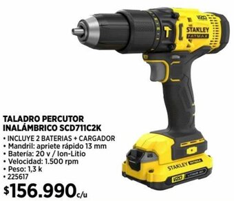 Construmart TALADRO PERCUTOR INALÁMBRICO SCD711C2K oferta