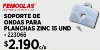 Construmart SOPORTE DE ONDAS PARA PLANCHAS ZINC 15 UND oferta