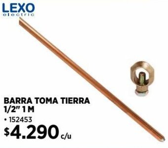 Construmart BARRA TOMA TIERRA 1/2" 1M oferta