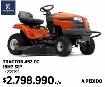 Construmart Husqvarna TRACTOR 452 CC 19HP 38" oferta
