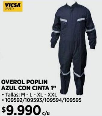 Construmart OVEROL POPLIN AZUL CON CINTA 1" M-L-XL-XXL oferta