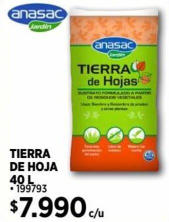 Construmart anasac Jardin TIERRA DE HOJA 40L oferta