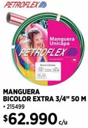 Construmart MANGUERA BICOLOR EXTRA 3/4" 50 M oferta