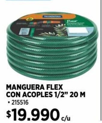 Construmart MANGUERA FLEX CON ACOPLES 1/2" 20 M oferta