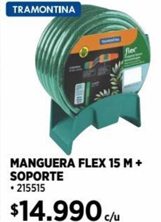 Construmart MANGUERA FLEX 15 M+ SOPORTE oferta