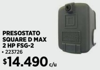 Construmart PRESOSTATO SQUARE D MAX 2 HP FSG-2 oferta
