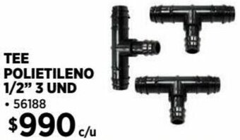 Construmart TEE POLIETILENO 1/2" 3 UND oferta