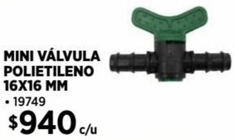 Construmart MINI VÁLVULA POLIETILENO 16X16 MM oferta