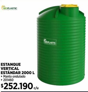 Construmart ESTANQUE VERTICAL ESTÁNDAR 2000 L oferta