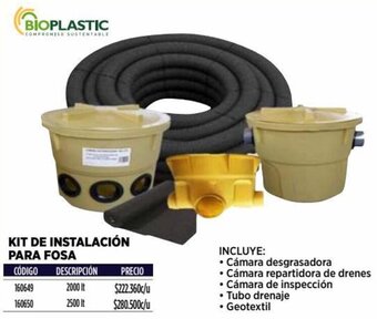 Construmart KIT DE INSTALACIÓN PARA FOSA 200LT oferta