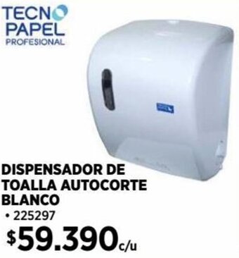 Construmart DISPENSADOR DE TOALLA AUTOCORTE BLANCO oferta