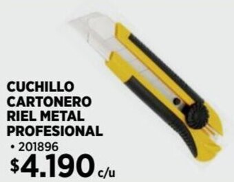 Construmart CUCHILLO CARTONERO RIEL METAL PROFESIONAL oferta
