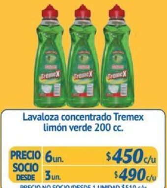 Alvi Lavaloza concentrado Tremex Limón verde 200cc x 6un oferta