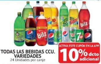 Alvi TODAS LAS BEBIDAS CCU VARIEDADES 24 Unidades oferta