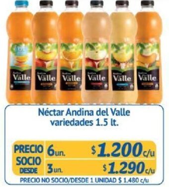 Alvi Néctar Andina del Valle variedades 1.5 lt x 6un oferta