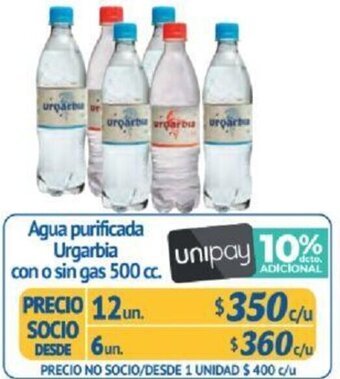 Alvi Agua purificada Urgarbia con o sin gas 500 cc x 12un oferta