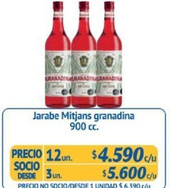 Alvi Jarabe Mitjans granadina 900 cc x 12un oferta